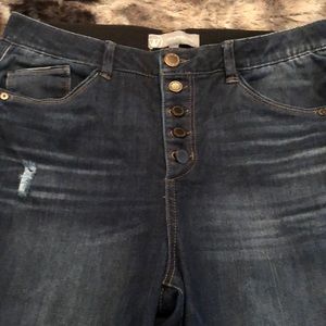 Wit and Wisdom distressed button fly jeans